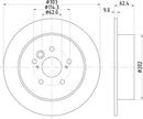 Mintex Brake Discs fits -Toyota S239:5 MDC1513 (also fits other vehicles)