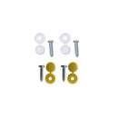 Wot-nots Number Plate Caps & Screws - White & Yellow - Pack Of 4 - PWN548