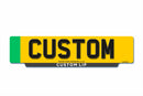 Standard Lipped Rear 4D Electric Vehicle Aluminium Eco Number Plate 520 X 127