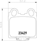 Mintex Brake Pad Set fits -Lexus Toyota MDB2008 (also fits other vehicles)