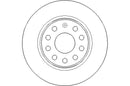 Disctech Brake Disc (Single) - Fits Abarth, Audi - ABD3346 - Rear Axle