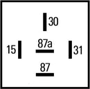 HELLA 5HE 996 152-177 Time Relay - 24V - Number of connectors: 5