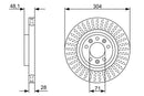 Bosch Brake Disc Pair Part No - 0986479A89