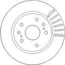 Disctech Brake Disc (Single) - Fits Land rover - ABD3322 - Front Axle