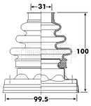Borg & Beck Drive Shaft Bellow - BCB6259