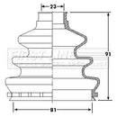 First Line Cv Joint Boot Kit  - FCB6200 fits Vauxhall Insignia