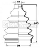First Line Cv Joint Boot Kit  - FCB6047 fits Suzuki Wagon R, Vauxhall Agila