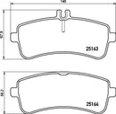 Mintex Brake Pad Set fits -MercedesBenz MDB3746 (also fits other vehicles)