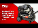 SIP DDVT 3hp 50ltr V-Twin Direct Drive Compressor