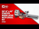 SIP 14"x40" Starter Wood Lathe with 3pc Chisel Kit