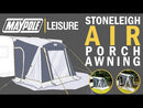 Maypole Leisure Stoneleigh 260cm Air Porch Awning for Caravans & Motorhomes - MP9508