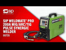 SIP WELDMATE® PRO 200A MIG/ARC/TIG Pulse Synergic Welder