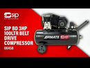 SIP BD 3hp 100ltr Belt Drive Compressor