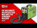 SIP WELDMATE® AUTOPLUS 130A MIG/ARC/TIG Synergic Welder with Cart Package