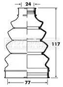 First Line Cv Joint Boot Kit  - FCB2844 fits Mazda Tribute - Rear