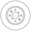 Borg & Beck Brake Disc Pair  - BBD5217 fits Suzuki Swift FWD -Crs.Ctl.10-