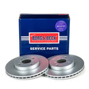 Borg & Beck Brake Disc Pair  - BBD4604 fits Toyota Yaris 06-