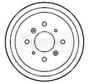 Borg & Beck Brake Drum (Single) - BBR7175 fits Suzuki Baleno 1.6i 8/96-02