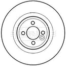 Borg & Beck Brake Disc Pair  - BBD5333 fits Mini John Cooper(R55,56,57)06-