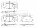 Borg & Beck Brake Pad Set Front - BBP2678 fits Stinger 2.2 CRDi 06/17-