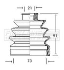 First Line Cv Joint Boot Kit  - FCB2056 fits Mazda, Suzuki - Outer