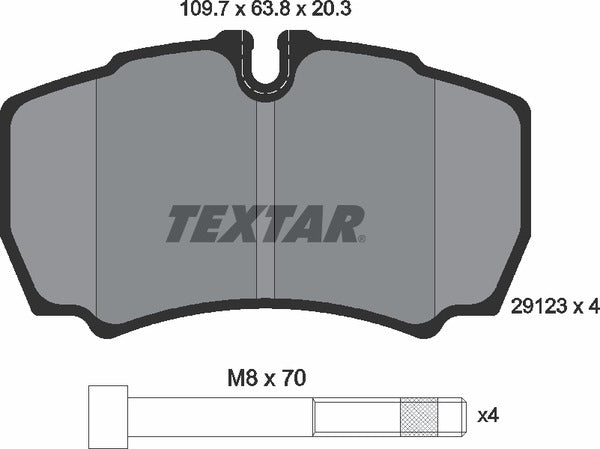 Iveco, Brake Pad Set - Textar 2912303