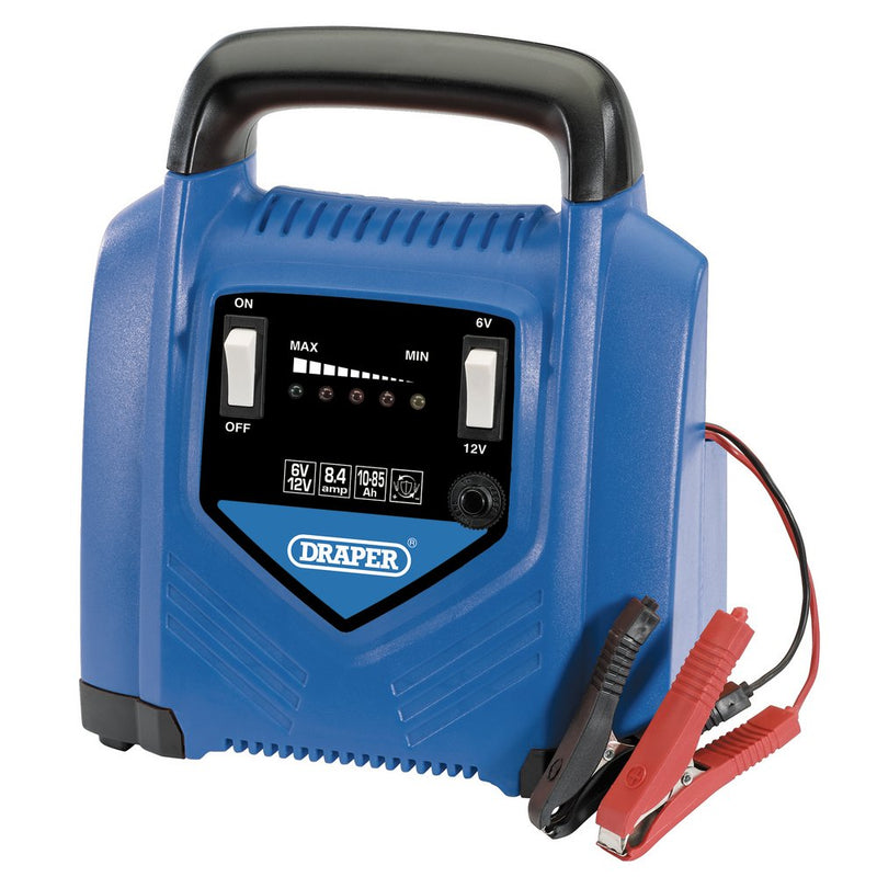 6/12V Battery Charger, 8.4A, 10 - 85Ah