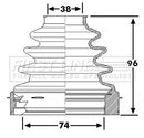 First Line Cv Joint Boot Kit  - FCB6254 fits Citreon C5, C6