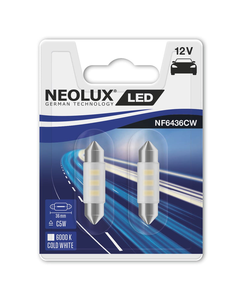 Neolux NF6436CW-02B LED 12v SV8.5-8 festoon 36mm (239) Cool Whi
