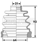 First Line Cv Joint Boot Kit  - FCB6273 fits Kia Rio