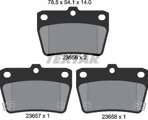Toyota, Brake Pad Set - Textar 23656012484803
