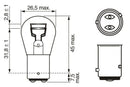 Bosch Pure/Lt P21/4W 12V Baz15D Trade Pk Part No - 1987302215