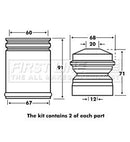 First Line Strut Protection Kit  - FPK7027 fits BMW 5 E39 SP