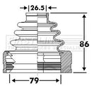 First Line Cv Joint Boot Kit  - FCB6110 fits Renault Laguna III 2.0i
