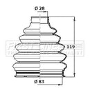 First Line Cv Joint Boot Kit  - FCB6084 fits Ford Focus II, C-Max