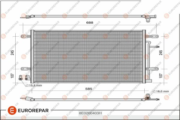 Eurorepar Air Conditioning Condenser - 1610160380