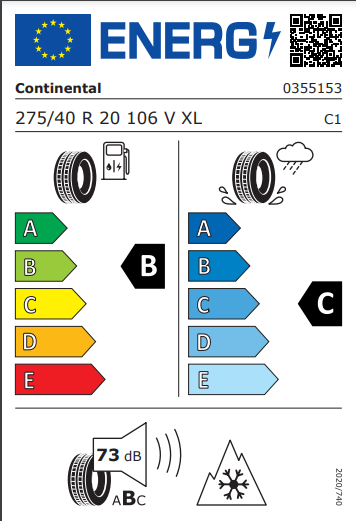 Continental 275 40 20 106V Winter Contact TS860S tyre
