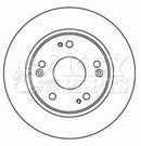 Key Parts Brake Disc Pair  - KBD4598 fits Honda Civic VII 06-