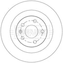 Borg & Beck Brake Disc Pair  - BBD5555 fits XC40 (536) 10/17-