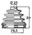 First Line Cv Joint Boot Kit  - FCB6419 fits Mazda 6 2012 -