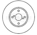 Borg & Beck Brake Disc Pair  - BBD4381 fits Toyota Corolla 2.0D 01-