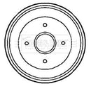 Borg & Beck Rear Brake Drum (Single) -BBR7188
