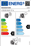 Bridgestone 175 55 15 77V Potenza RE050A tyre