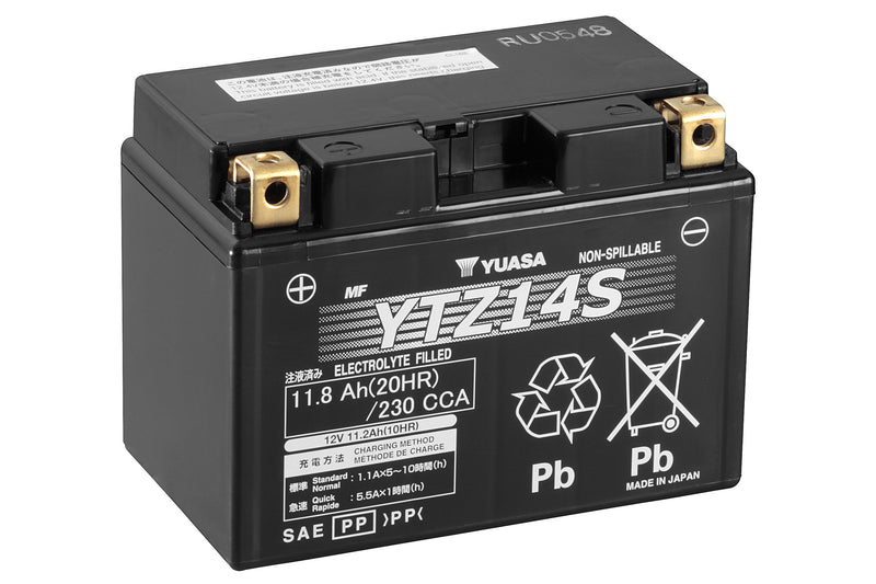 YTZ14S (WC) 12V Yuasa High Performance MF VRLA Battery (5470974804121)
