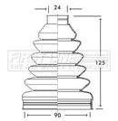 First Line Cv Joint Boot Kit  - FCB2661 fits Ford - Inner