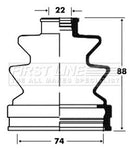 First Line Cv Joint Boot Kit  - FCB2825 fits Hyundai Elantra 1.6i - Inner
