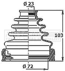 First Line Cv Joint Boot Kit  - FCB6403 fits Toyota RAV 4