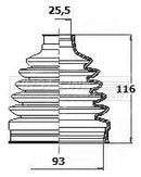 First Line Cv Joint Boot Kit  - FCB6135 fits VW Golf VI