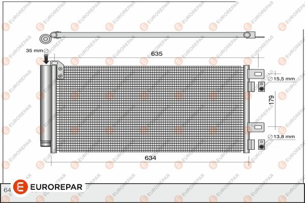 Eurorepar Air Conditioning Condenser - 1610159880
