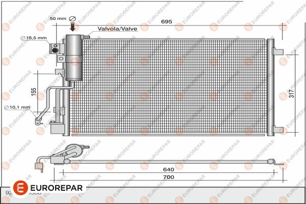Eurorepar Air Conditioning Condenser - 1618100380
